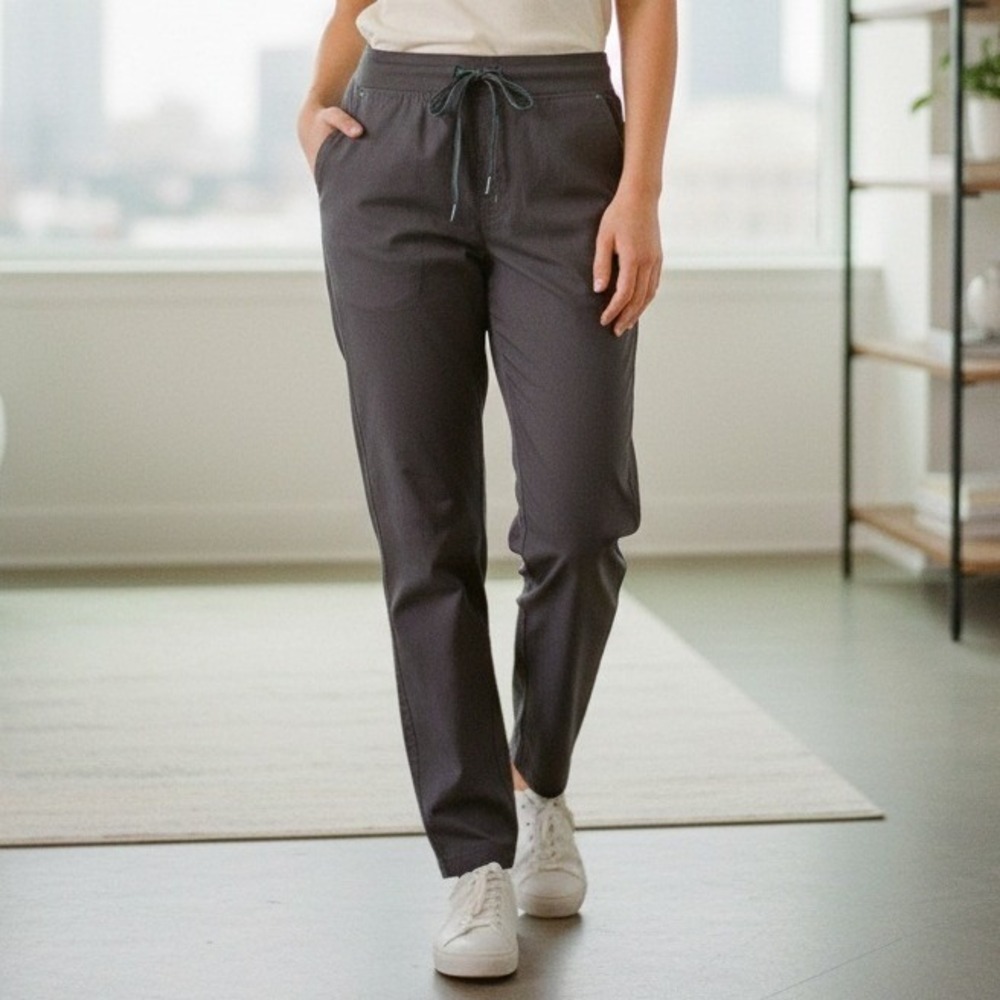 Med Couture 8715T Gray Scrub Pants Cargo Drawstring Waist - Size M